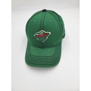 Minnesota Wild Mens Hat Cap Adjustable Green NHL Hockey Wool Blend Logo Sports